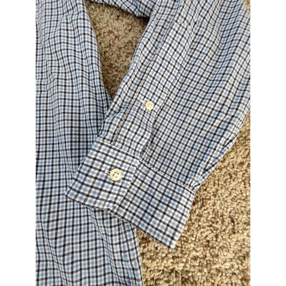 Ralph Lauren Shirt Men's XL Long Sleeve Button Down Blue Check‎ Print - Picture 4 of 7